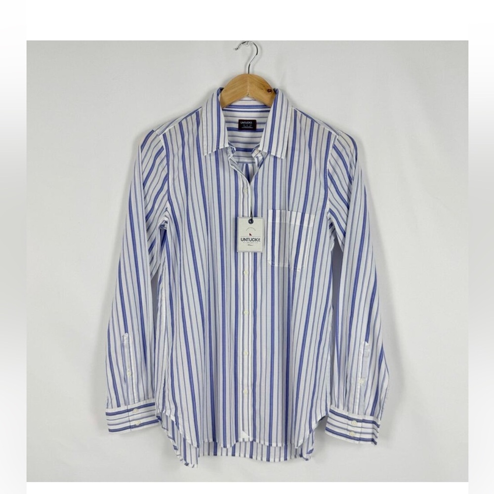 Untuckit Women’s Pinot Perse Striped Button Up